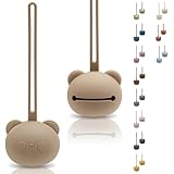 CAJA Schnullerbox Silikon | Schnulleraufbewahrung | Panda Design | BPA-frei | Sichere...