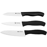 GRÄWE Keramikmesser Set, Scharf, 3er Pack Messerset, Küchenmesser, Gemüsemesser und...