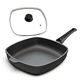 Hoffmann Aluguss Pfanne 28x28 cm Induktion viereckig Hoher Rand I Schmorpfanne...