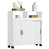 Yaheetech Badezimmerschrank Nischenschrank mit offener Ablage und Schiebetür...