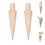 ZHMKYD13 Waffelkegelroller Waffelhorn Holz Hörnchenformer Holz Eishörnchen...