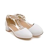 Mädchen Mary Jane Kleid Schuhe Pumps Low Heels Party High School Prom Sandalen Grils...