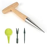 Gardtech 4pcs Blumenzwiebel pflanzholz werkzeuge zwiebelpflanzer mit Kalibrierung...