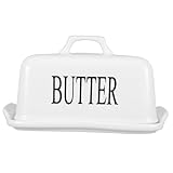 Abaodam Butterdose Butterspeichertablett Keramikschale mit Deckel Butteraufbewahrung für...