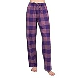 JTPW Women's 100% Cotton Super Soft Flannel Pajama/Lounge Bottoms with Pockets, Violet...