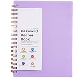 YUPEIUKLI A 6 Passwort-Manager Notizbuch Spiralblock Büro- und Schulbedarf für Senioren