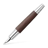 Faber-Castell 148210 - Füller e-motion Holz, dunkelbraun, Federbreite M, inkl....