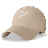 HeyCaps Baseball Cap Damen mit Herzförmiges Stickmuster Baumwolle Mütze Verstellbarem...