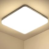Led Deckenleuchte, 20W Deckenlampe für Küche Badezimmer Wohnzimmer Keller Flur, IP44...