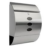 Grafner Design Edelstahl Briefkasten mit Zeitungsfach, abschließbar – 2...