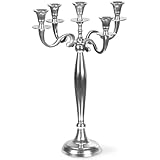 Gräfenstayn® Kerzenleuchter ALU 1, 3 oder 5-armig - 40/60/80cm - Silber, Schwarz, Weiß,...