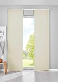 Gardinenbox 2er Set Verdunkelung Schiebegardinen »Newyork« HxB 225x60 cm Beige...