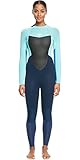 2023 Roxy Prologue Damen-Neoprenanzug, 4/3 mm, Reißverschluss hinten, gute Laune, leicht...