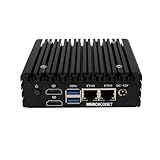 MNBOXCONET Mini PC Lüfterlos J4125 Micro PC Firewall Hardware Application Router,...