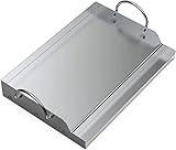 Onlyfire Universal BBQ Edelstahl Plancha, Grillplatte Griddle für Holzkohle...
