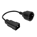 ACT C20 - CEE 7/3 Stromkabel 0,2m, C14 Stecker auf CEE7/3 Buchse Netzkabel, für Server,...