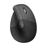 Logitech Lift Vertikale Ergonomische Maus, Kabellos, Bluetooth oder Logi Bolt...