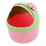 FIXOSHEE Niedriger Tischmülleimer Erdbeer Motiv Kleine Kapazität Kinderfreundlicher...