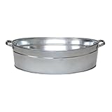 Rivanto® Zink Wanne mit Griffen, oval, Größe L, Wasch Wanne, 59 x 45 cm,...