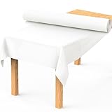 MOKANI Tischdeckenrolle, 1.1 m × 20m, Vliesstoff, Einweg Papiertischdecke...