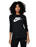 Nike Womens Sportswear Shirt, Black/White, M