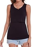 Sosolism Damen Still-Tanktops Ärmelloses Stillshirt Sommer Casual Umstandsmode...