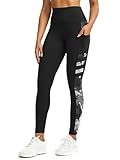 Tuspryt Sport Leggings Damen mit Taschen，Blickdicht Sporthose Damen lang...