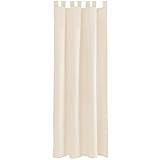 Bestlivings Blickdichte (Beige) Gardine mit Schlaufen in 140x225 cm (BxL),...