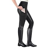 HOTUT Damen Reitleggings, Silikon Vollbesatz Reithose, High Waist Reithose Damen...