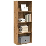 Gecheer Bücherregal Artisan-Eiche 60x30x152 cm Holzwerkstoff Mehrzweckregal Raumteiler...