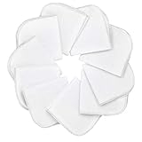 Mias 10 Baby-Waschlappen weiß aus Molton Flanell – 100% Baumwolle, mit...