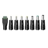 Tonton 8 in 1 Universal DC Netzteil Adapter, 5.5x2.1 mm Buchse auf Stecker DC Hohlstecker...