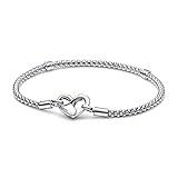 PANDORA Armband mit Infinity Herzverschluss aus Sterlingsilber in der Farbe...