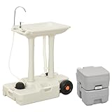 Sufrk Tragbare Campingtoilette mit Waschbecken Waschbecken und Wasserbehälter Nasszelle...