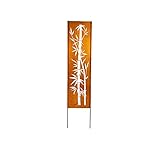 Home Deluxe - Rost Sichtschutz - AURELIA - 230 x 50 x 1,5 cm, wetterbeständig, edle...
