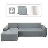 Lydevo Sofabezug Ecksofa L Form Sofa Überwürfe Stretch Sofabezug L Form Rechts oder...