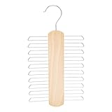 Amazon Basics Holz-Krawatten- und Gürtelhalter mit 20 Stangen, 2 Stück, 1er-Pack,...