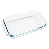 Klein Auflaufform Glas, 1 L Lasagne Auflaufformen aus Borosilikatglas, 26 x 15 x...