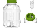 5L Gärballon Kunststoff (PET) Gäreimer Gärbehälter Weinballon +...
