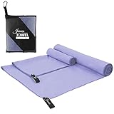 JASUEN Mikrofaser Handtuch Set-140x70cm+80x40cm Microfaser Handtücher for...