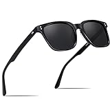 CARFIA Polarisierte Herren Sonnenbrille mit Rechteckig Acetatrahmen, 100% UV-Schutz...