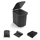 Tragbare Campingtoilette für Erwachsene – Hapoon XL tragbare Klapptoilette mit Deckel,...