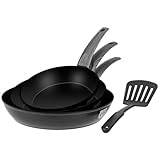 GRÄWE Pfannenset, 3-teilig, Ø 20 cm, Ø 24 cm, Ø 28 cm, induktionsgeeignet,...