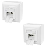 RedStar24 2x Cat6A Universal-Netzwerkdose mit 2x RJ45 Ports - 10 Gbit/s Geschirmte LAN...
