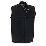 Hugger Herren Motorradweste aus Denim, mit verdeckten Tragetaschen und verstecktem...