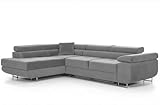 COMFORTINO FURNITURE Ecksofa mit Schlaffunktion PASTI L-Form, Sofa Couch mit Bettkasten,...