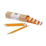 Amazon Basics - Holzgefasste Bleistifte, HB, vorgespitzt, 30 Stück, orange