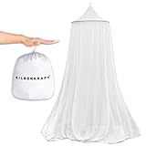 Silberkraft Premium Moskitonetz inklusive Klebehaken, XXL für Doppelbett, Betthimmel mit...