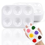 20 Stück Mischpalette, 6 Gitter Mischen Mischen, Rechteckige Weiß Malpalette 8.8 x...