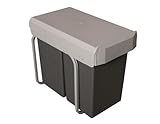 Victory Einbau-Abfallsammler Double Man - 28 Liter (2x14 Liter) Silber/anthrazit ab 30er...